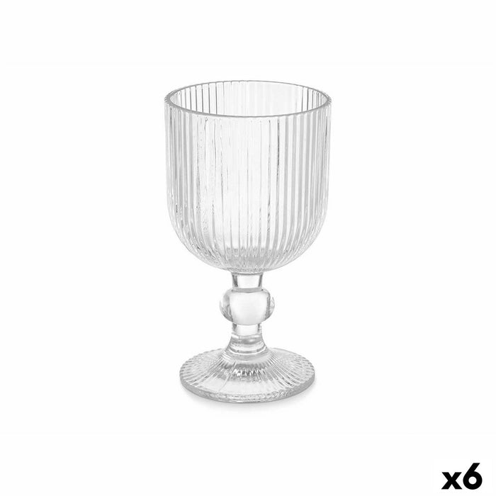 verre de vin Rayures Transparent verre 260 ml (6 Unités)