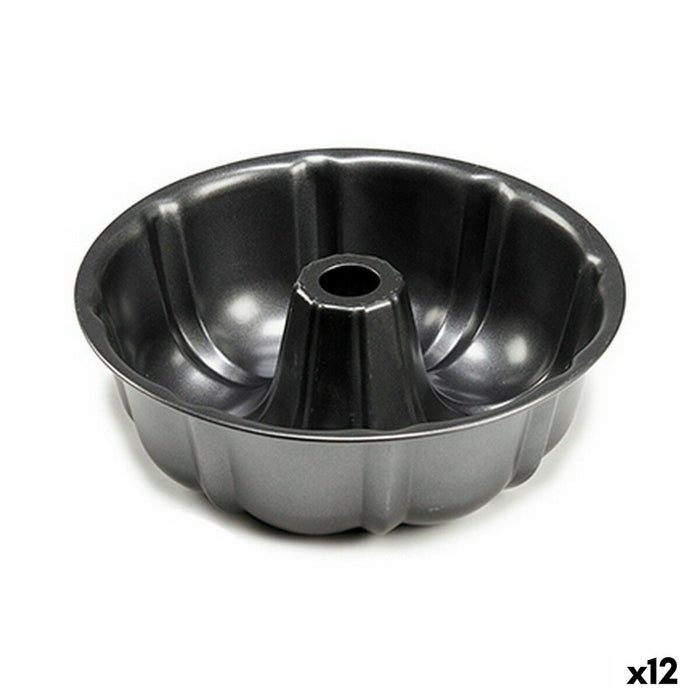 Molde para Tartas Gris oscuro Metal Acero al carbono 25,4 x 8 x 25,4 cm (12 Unidades)