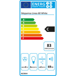 Hotte standard Mepamsa LINEA 140 W Blanc 60 cm