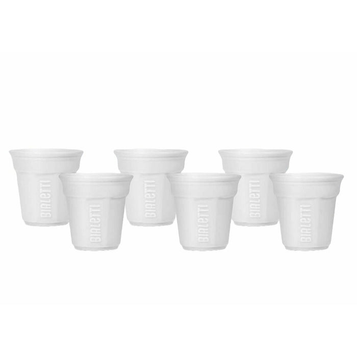 Set de Vasos Bialetti espresso Blanco Porcelana 60 ml (6 Unidades)